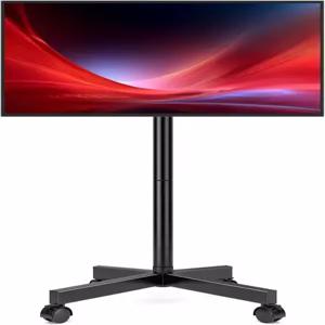 23-60인치 LCD LED 평면/곡선 스크린 TV용 헤무두 모바일 TV 스탠드 카트 최대 77Lbs 기울기 및 높이 조절