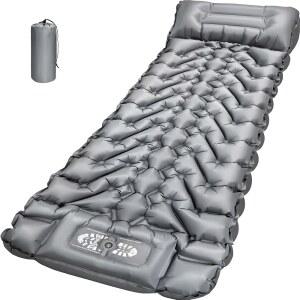 캠핑용 오라무스 풋 베개와 캠프 4인치 장비를 캠핑 펌프가 패드 에어 컴팩트 배낭형 내장된 매트 트립 자동차 수면 텐트 하이킹 두꺼운 여행 매트리스 로드