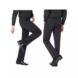 [하프클럽/]남자 겨울 밴딩 스판 기모 정장바지 LV-SPK-805-블랙