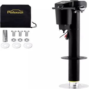 파페사 12V 전기 A-프레임 트레일러 텅 잭 3500파운드 트 용량 18인치 여행 시 드롭 풋 보호 커버 포함