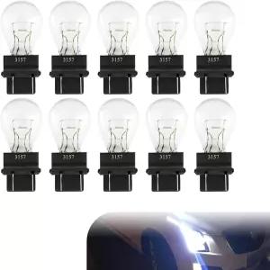 Bawkars 10 PCS 3157 전구 턴 시그널 자동차 브레이크 테일 교체 트럭 SUV용 유니버설 미니어처 라이트