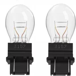 Kadiby 2 팩 3157 4157 전구 브레이크/테일/턴 시그널 라이트/DRL(주간 주행등) 3157ll 12V P27/7W 3047