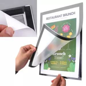 A4 자석프레임 PVC 은색 자석액자 게시물 홍보 광고 홍보판 메모꽂이