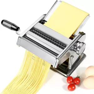 프룻펀치 수동 파스타 메이커 머신 9가지 조절 가능한 두께 설정 스파게티 페투치니 라자냐용 롤러 및 커터