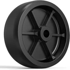 Wioxewi 6인치 트레일러 잭 휠 교체 - 보트 유틸리티 자키 휠용 고강도 폴리 1200파운드 용량(핀 미포함)