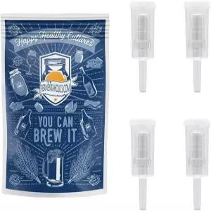 3피스 에어락 4팩 ？ 양조 및 발효 드릴 고무 스토퍼 그로밋 뚜껑 맥주 와인 사우어크라우트 피클스 등