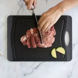 ( )니드코 프리첸 사각 마블도마 블랙 중 1013 논슬립 패드 이유식 캠핑 위생 양면도마