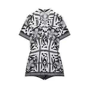 여성용 봄 캐주얼 스트리트 반바지 매일예쁜 밴딩 점프슈트 인기1