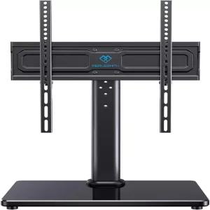 최대 99파운드까지 24-60인치 TV용 PERLESMITH 유니버설 스위블 TV 스탠드 12개 높이 조절식 테이블 상단