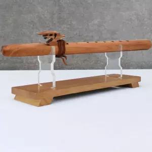 완리안 플루트 스탠드 데스크톱 디스플레이 나무와 아크릴 인도 (단일층)