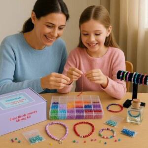 3000개 6MM 키트 유리 DIY 제작 구슬 72개의 스트링 박스 생생한 아트 키트 장신구 컬러 공예 목걸이 데코 팔찌