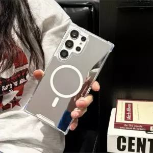 [S26시리즈 출시]맥세이프 방탄 미러 범퍼 젤리 케이스 / 에어쿠션 / 아이폰 17프로 에어/S25 울트라