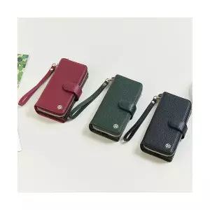 링코 오브제 천연 소가죽 지퍼 다이어리 케이스