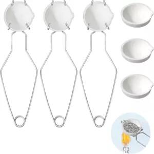 금속 용융 키트용 크루서블 9개 세라믹 석영 6개 채찍 손잡이 3개 집게 키트 실버스미스 스타터 금과 은과