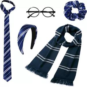 코스튬 액세서리 여성용 스트라이프 넥타이 스카프 헤드밴드 스크런치 안경 할로윈 코스프레 칼리지 드레스