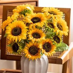 해바라기 조화 현관 대문 방문 도어 인테리어조화 조화 조화꽃 조화화분