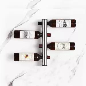 코크리츠엠 벽 와인 랙 스테인리스 스틸 8병 벽걸이 홀더