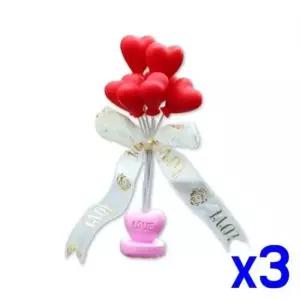 [CAR] 자동차 대시보드 인테리어 하트풍선 장식 x3개 캐릭터