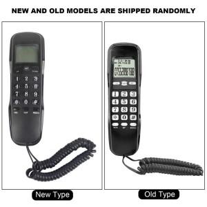 벽걸이형 미니 전화 착신자 ID LCD 디스플레이 데스크 고정 유선 호텔 사무실 비즈니스용