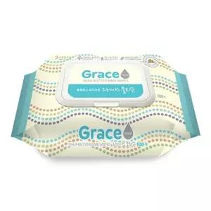 그레이스 물티슈 100매 캡형 3개 화장지 아기 식당 휴대용
