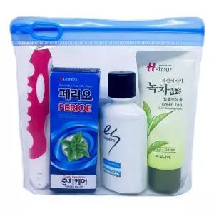 여행용 엘라스틴 샴푸 치약 칫솔 폼클렌징 4종 세트
