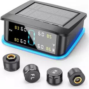 기어고 타이어 공기압 모니터링 시스템 4개의 센서가 장착된 실시간 태양광 무선 TPMS 디지털 LCD