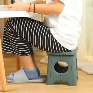 2색 1개 접이식 미니의자 간이의자 플라스틱 가정용 사무실 낮은의자 작은의자 캠핑