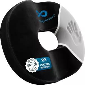 꼬리뼈 를 위한 영원한 편안한 도넛 베개 인체공학적 시트 쿠션 - 앉기 치질 산후 임신 미끄럼 방지 세탁