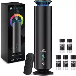워터리스 향 디퓨저 키트 7가지 조명 및 호흡 모드가 있는 최대 커버리지 2000평방피트 가정 사무실 호텔