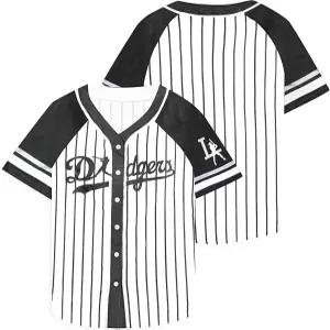 여성 야구 유니폼 저지 경기 당일 팬 스트라이프 선수 버튼 다운 반팔 상의