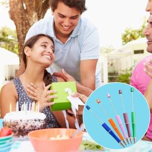 DASTTUIS 150개 멀티컬러 학생 가방 U2013 리필 공예품 비즈블 사무용품 선물 볼펜 플라스틱 50개 키트 DIY 교사용 학용품 비즈