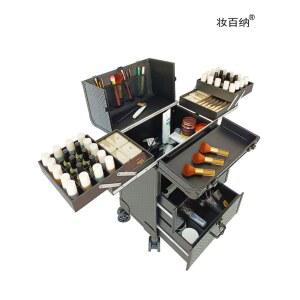 가용 메이크업 박스 보관함 분리형 블랙 악어패턴 805