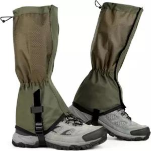 유니콕 남성용 조절식 레그 게이터 스노우 부츠 가드 슈 하이킹 사냥 달리기 눈 등산 야드 작업용 방수