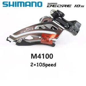 시마노 DEORE M4100 시리즈 FD-M4100-M 산악 자전거 브래킷용 전면 변속기 2x10 속도 사이클링 부품 오리지