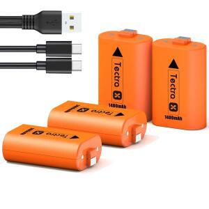 Xbox 시리즈 One 엘리트 무선 컨트롤러 게임 패드용 4PCS 1400mAh 리튬 이온 배터리