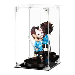 아크릴 디스플레이 케이스 투명 액션 피규어 케이스, 거울 뒷면, 방진 박스 대체 유리 수집품 모델 인형 장난감 (6x6x10 인치, 15x15x25 cm)