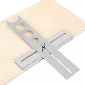 AUNMAS 타일 홀 로케이터 휴대용 스테인리스 스틸 범용 대리석 펀칭 도구 조절 가능한 바닥 드릴링 가이드