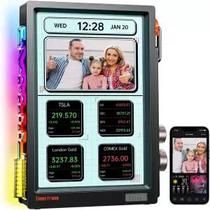 디붐 타임즈프레임 ？ 10.1인치 WiFi 6 디지털 액자 및 스마트 데스크 디스플레이 구독 없음 64GB 사진