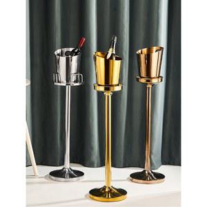 와인 바스켓 쿨러 누드 PVC 칠링 경사아이스 얼음보관통 레스토랑 타이벡 실버