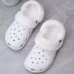 크록스 클로그 호환 리필 교체형 내피 보아 털 퍼 라이너 내피 방한 보온 폭신 쿠션 남녀공용 화이트