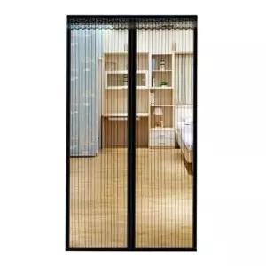 스트라이프 블랙 현관문 방문 자석 모기장 100X200cm