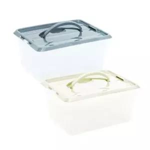 손잡이 직사각 리빙박스 소 1P 수납함 정리함 보관함