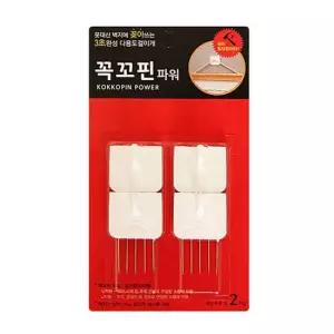 우일 다용도 벽지핀 U자형 4개입 1P 벽후크 행거 고리