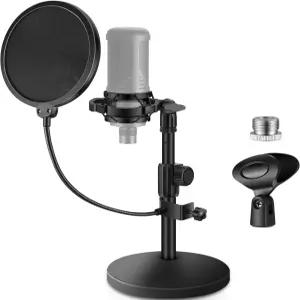 이노기어 마이크 스탠드 데스크 쇼크 마운트 클립 팝 필터 3/8인치~5/8인치 어댑터 포함 조절 가능한
