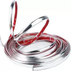 자동차 요소 32피트 크롬 트림 몰딩 1/4(6mm) 범용 측면 몰딩(자가 ) UV 보호 장식 스크래치 방지 RV 트럭