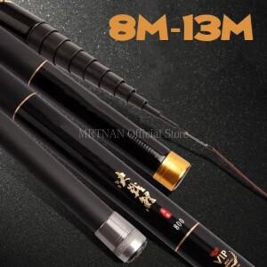 8m 10m 슈퍼 라이트 긴 하드 탄소 섬유 손 낚시대 고품질 텔레스코픽 스트림