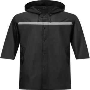 에어 통풍구가 있는 프로하이드라 남성 롱 세이프티 레인 코트 반사 스트라이프 방수 포장 가능한 후드