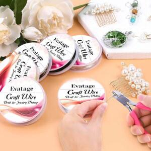 주얼리 제작용 6롤 용품 제작 와이어 공예용 비딩 18 변색 구리 와이어 게이지 방지