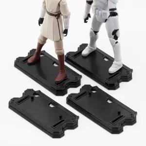 NC EBCO 30피스 액션 피규어 디스플레이 스탠드 3.75인치 피규어를 위한 블랙 인형 모델 지원