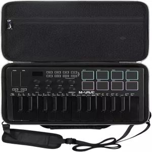 M-VAVE 25 키 USB MIDI 키보드 컨트롤러용 케이스 - 여행용 보호 휴대용 보관 가방(블랙)